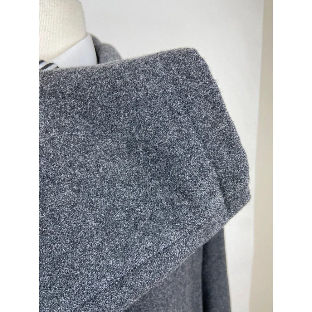J CREW Mens Large Solid Gray Soft Wool Nylon Overcoat Jacket